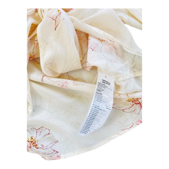 Billabong Floral Print Breathe Light Crop Top With Ties Size L - Picture 4 of 6